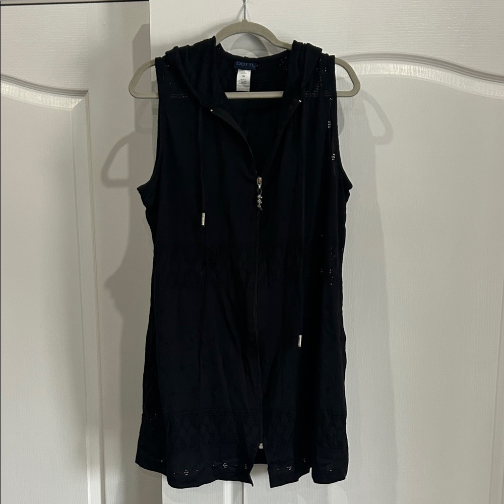 Dotti Black Textured Swim Coverup